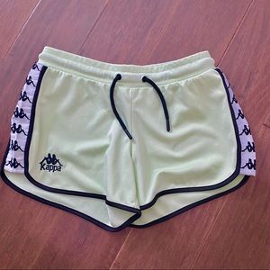 Kappa light green athletic shorts
